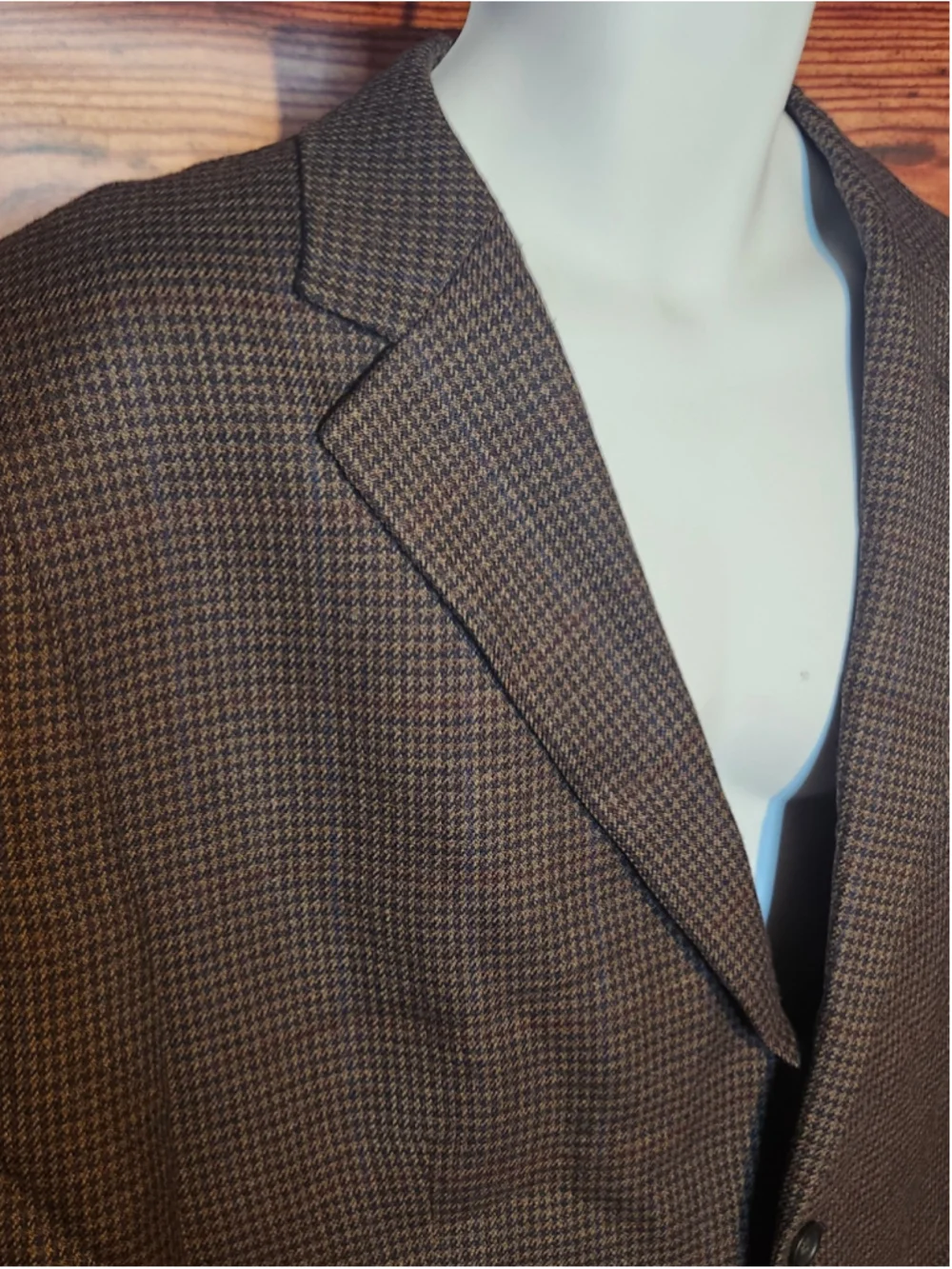 Men's Joseph & Feiss Sport Coat Blazer 48R Brown Black Wool